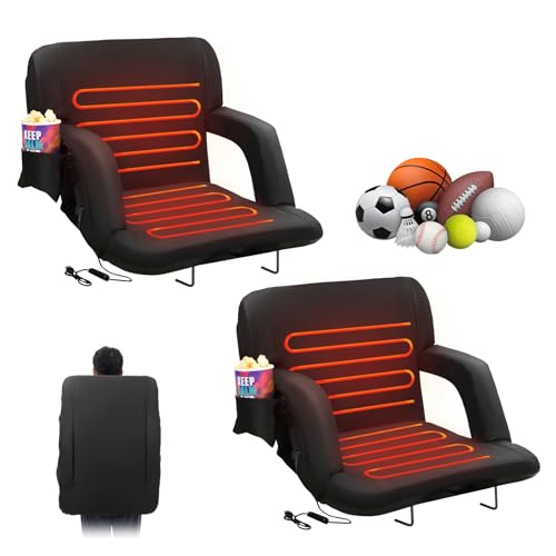 Wide Folding Padded Stadium Seat with Back Support K14910