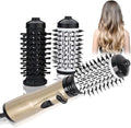 Red 3-in-1 Hot Air Styler and Rotating Hair Dryer with 2 Interchangeable Brushes M44801