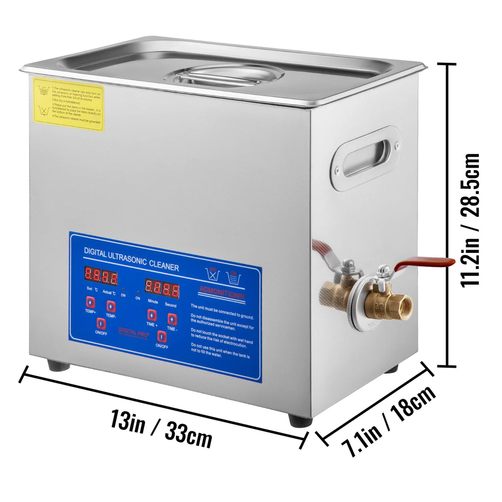 Ultrasonic Cleaner 6L Stainless Steel 200w L29588