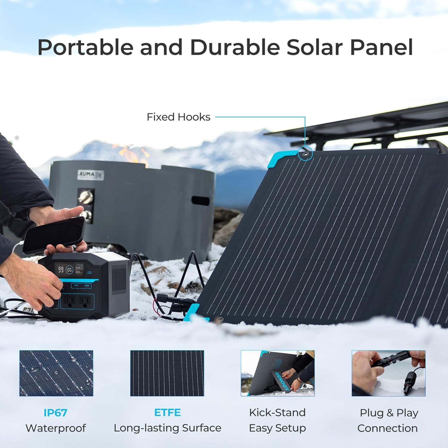 222Wh Portable Lithium Power Station with AC Outlets P561