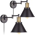 Bronze and Black Swing Arm Wall Lamp with On/Off Switch K702
