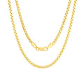 14k Yellow Gold 1.5mm Round Box Chain Venetian Link Pendant Necklace 16" 18" 20" 22" 24" 26" 28" 30" C9788