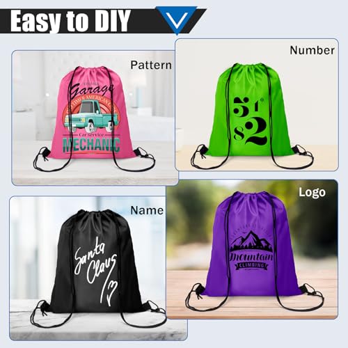 50 Pcs 10 Colors Nylon Drawstring Backpack P1981
