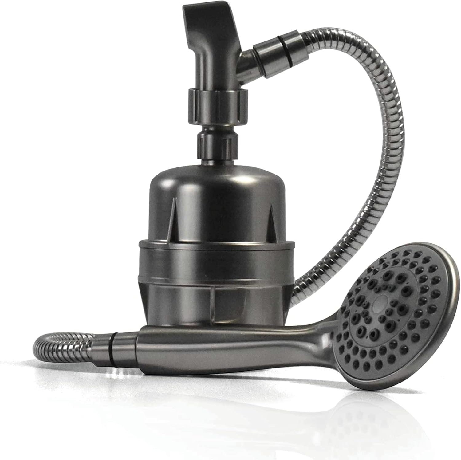 Brushed Nickel Handheld Shower Filter with 5 Function Massager and 6’ Stainless Steel Flex Hose Y73591