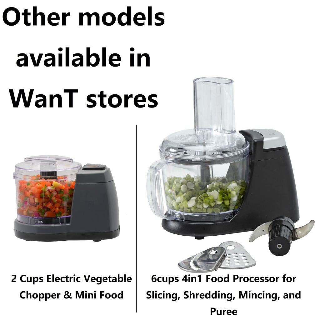 2 Cups Electric Vegetable Chopper & Mini Food Processor K492282