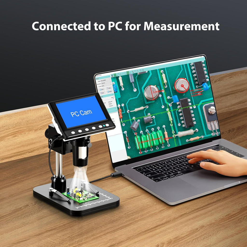 4.3'' IPS 1000X Magnification Digital Microscope with 8 Adjustable LEDs L11161