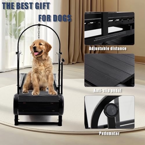 Non-Electric Dog Treadmill with Step Counter, Adjustable Incline & Brake U472835