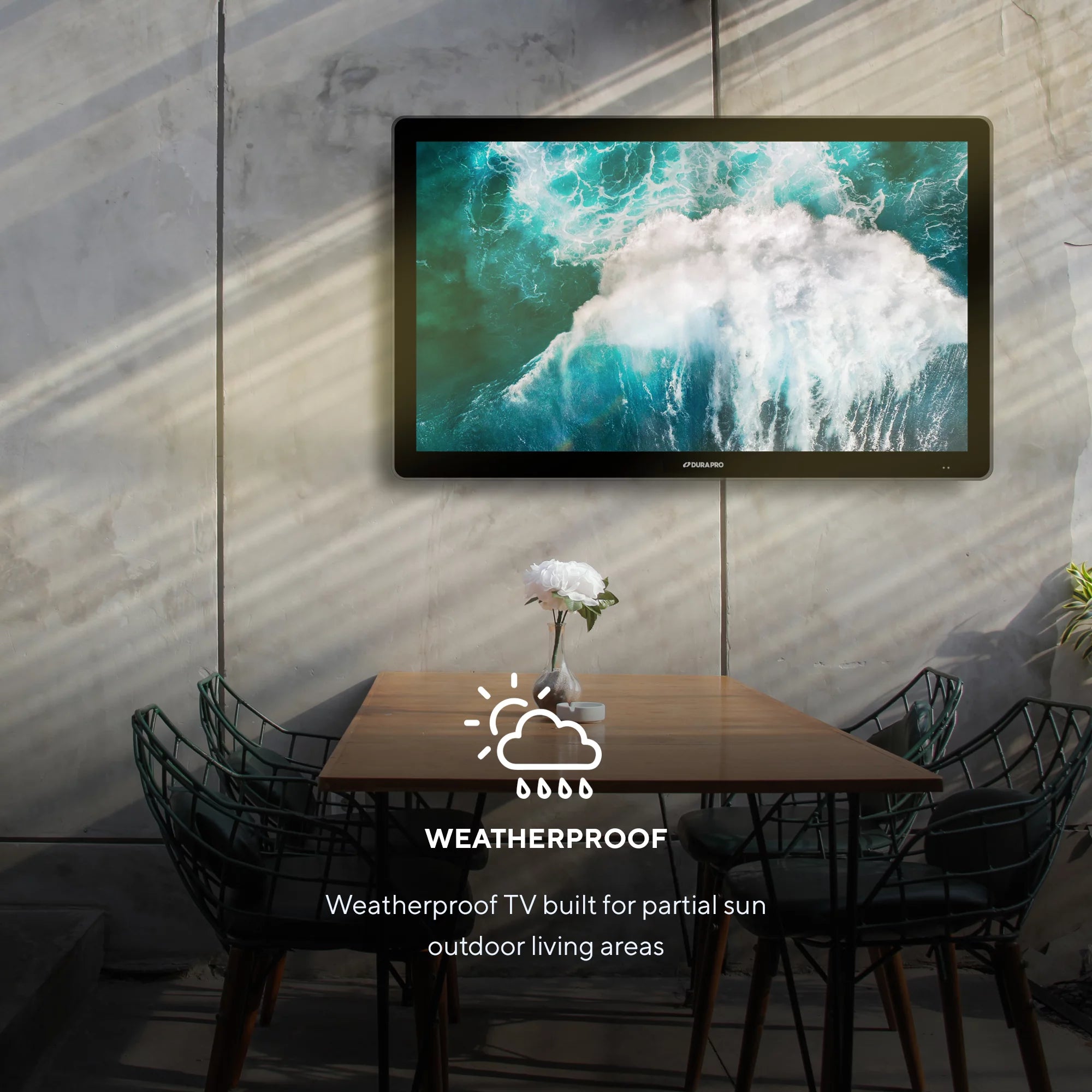 43" Outdoor Partial Shade 4K UHD LED TV with Waterproof Remote V81434