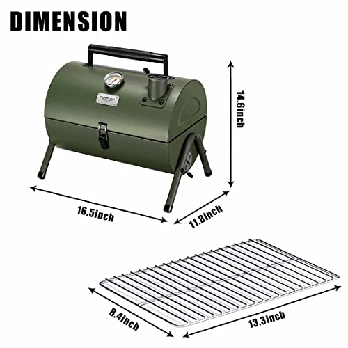 Adjustable Portable Charcoal Grill Metal Small BBQ Smoker V314953
