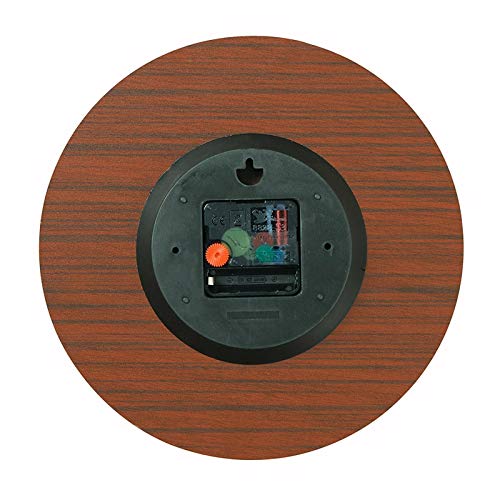 Golden Moon Wall Clock Silent Non-Ticking Round Wooden Clock Battery Operated 40*40cm P9009