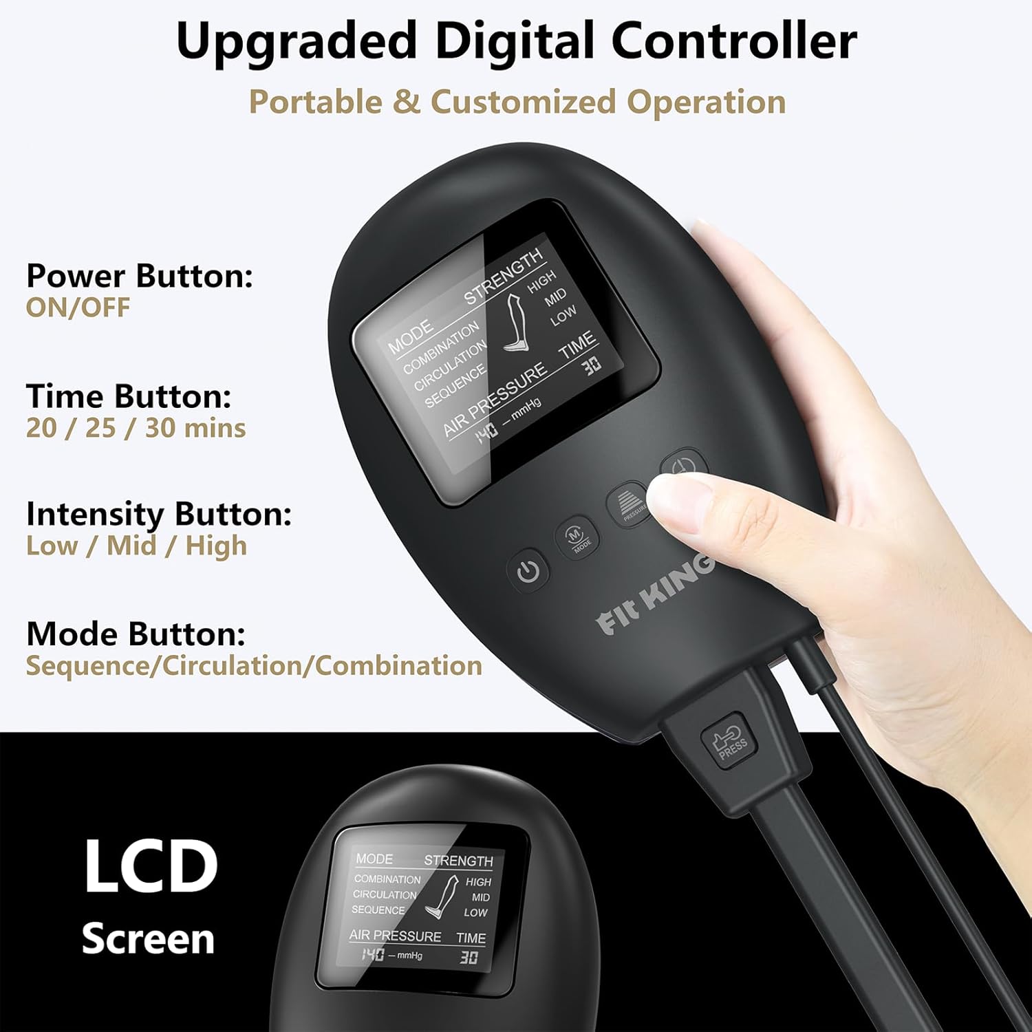 Leg Compression Boots Massager for Foot and Calf Recovery U131