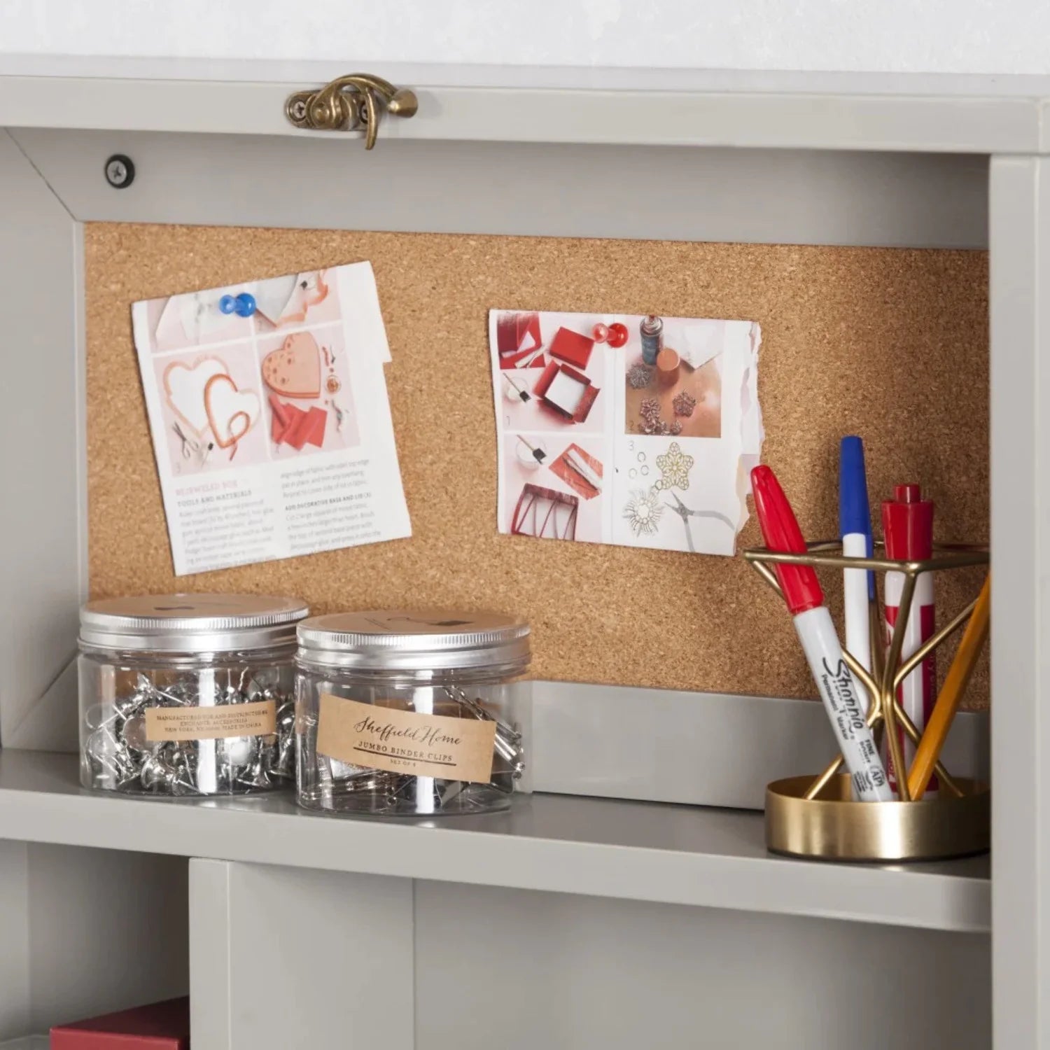 Gray Fold Out Wall Mount Desk E3938