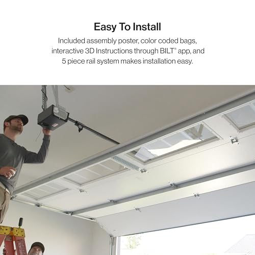 Garage Door Opener with Battery Backup, Black F9263