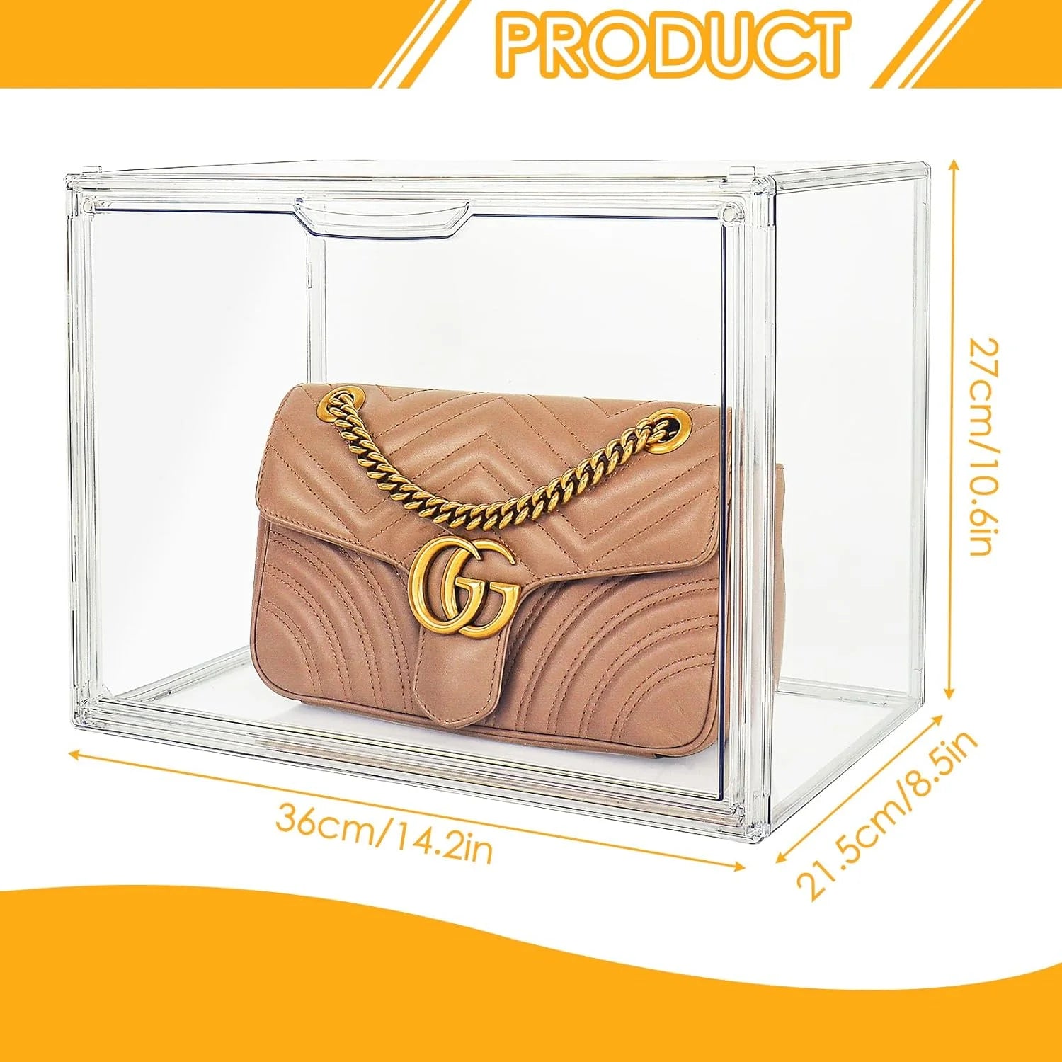 6Pack Clear Acrylic Storage Box with Magnetic Door U13811