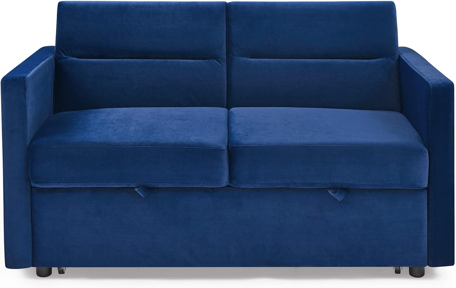 Blue Velvet 2 Seater Convertible Sofa Bed D206