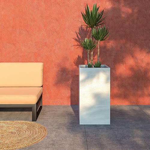 Black 31 Inch Tall Square Planter U74170