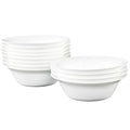 20 OZ Tempered Glass White Soup Bowls Set of 8 M669454