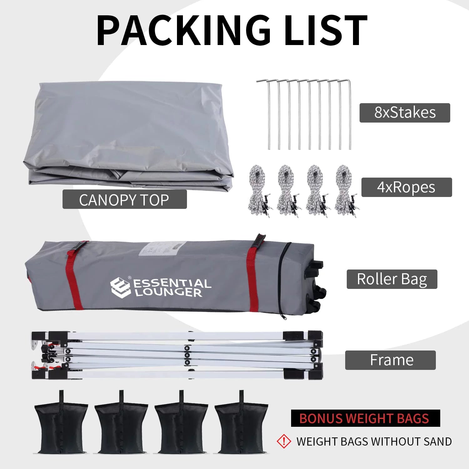 Grey 10x10ft Pop Up Outdoor Canopy Tent with Wheeled Carrying Bag I423