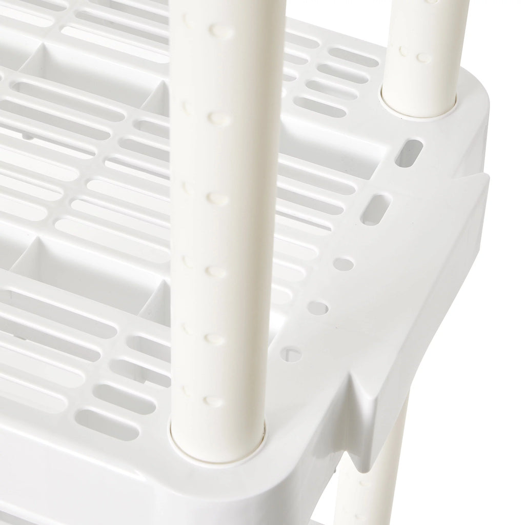 White 4 Shelf Adjustable Height Storage Unit (2 Pack) V117