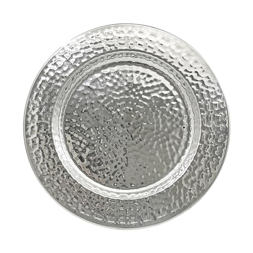 13-Inch Stainless Steel Gold Charger Plates Set of 6 Z8866