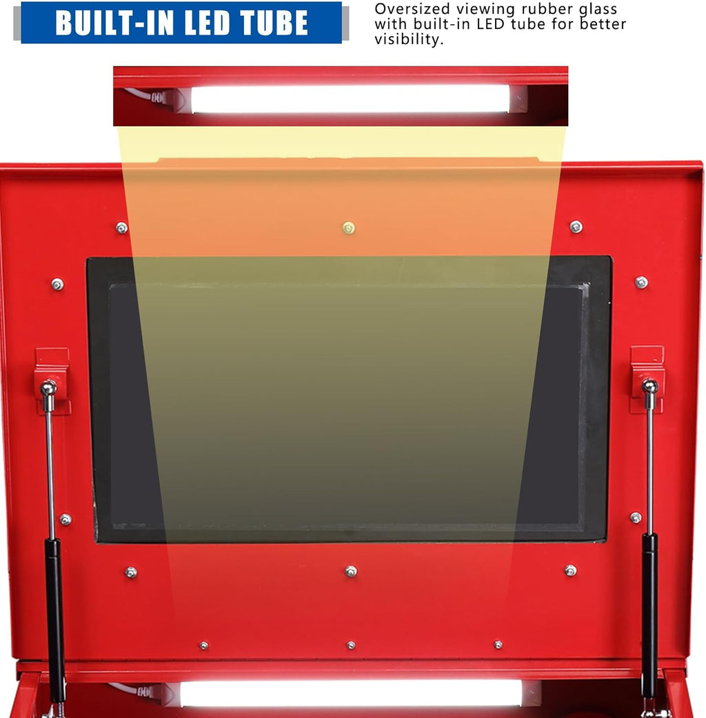 40 Gallon Portable Bench Top Sand Blasting Cabinet with Spray Gun U502161