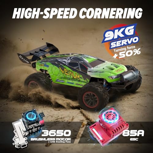 Mini 1:8 RC Car, Remote Control Truck 4X4 Waterproof 2.4GHZ Off Road with 3S Battery E5781