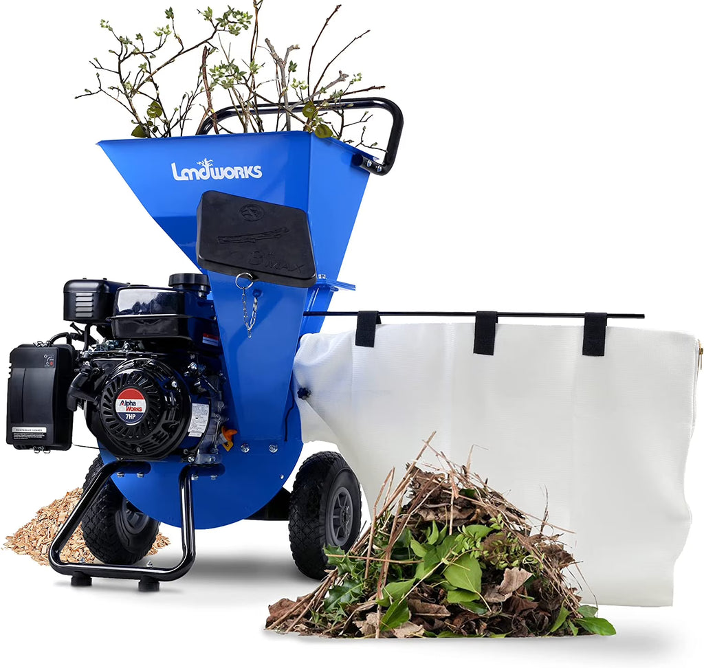 7HP 212CC Gas Wood Chipper Shredder Mulcher S326912