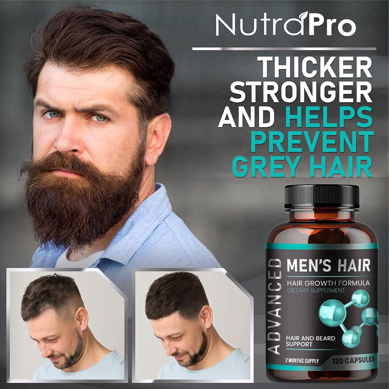 Hair Growth Vitamins, 120 Capsules T6072