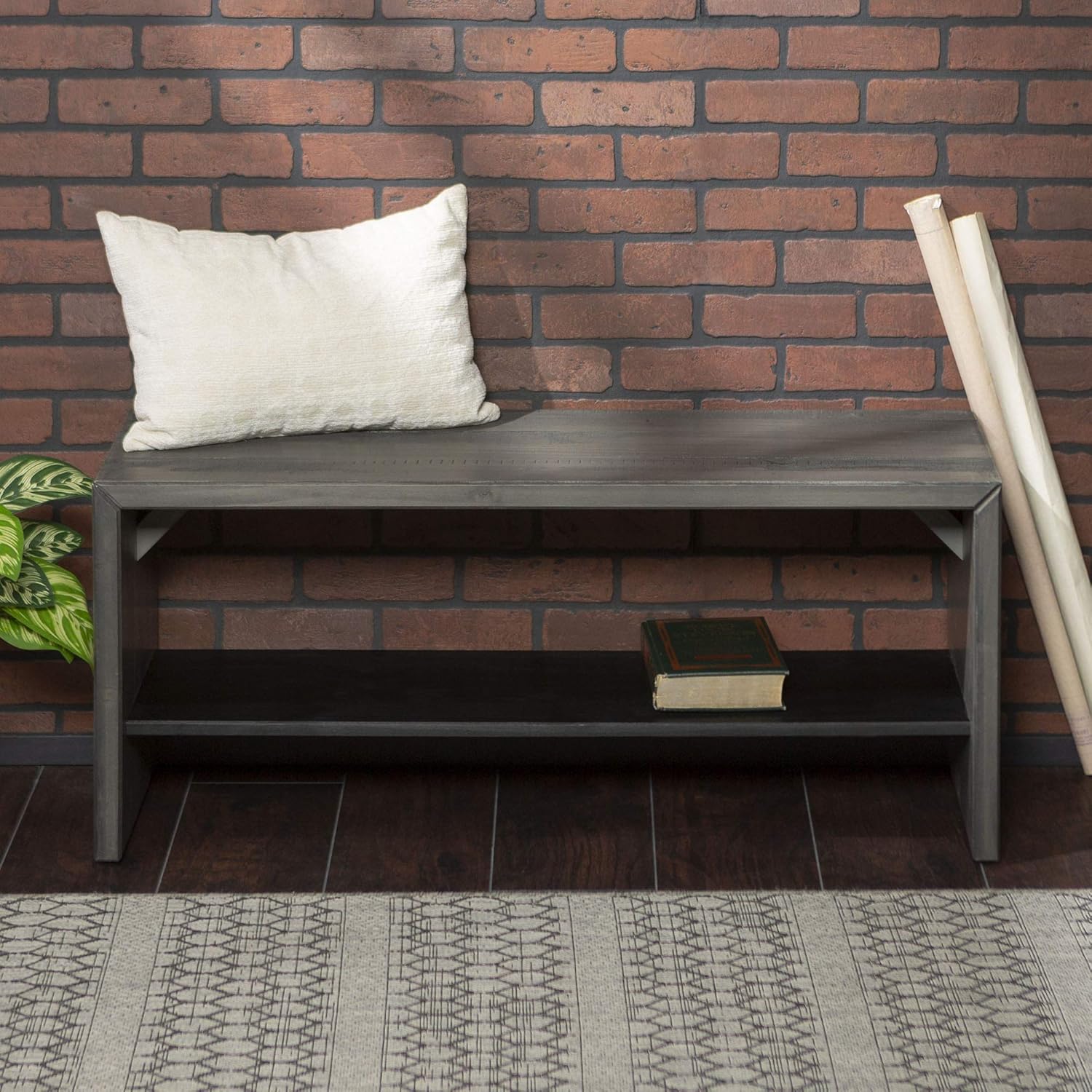 60 Inch Grey Solid Wood TV Stand Q3359