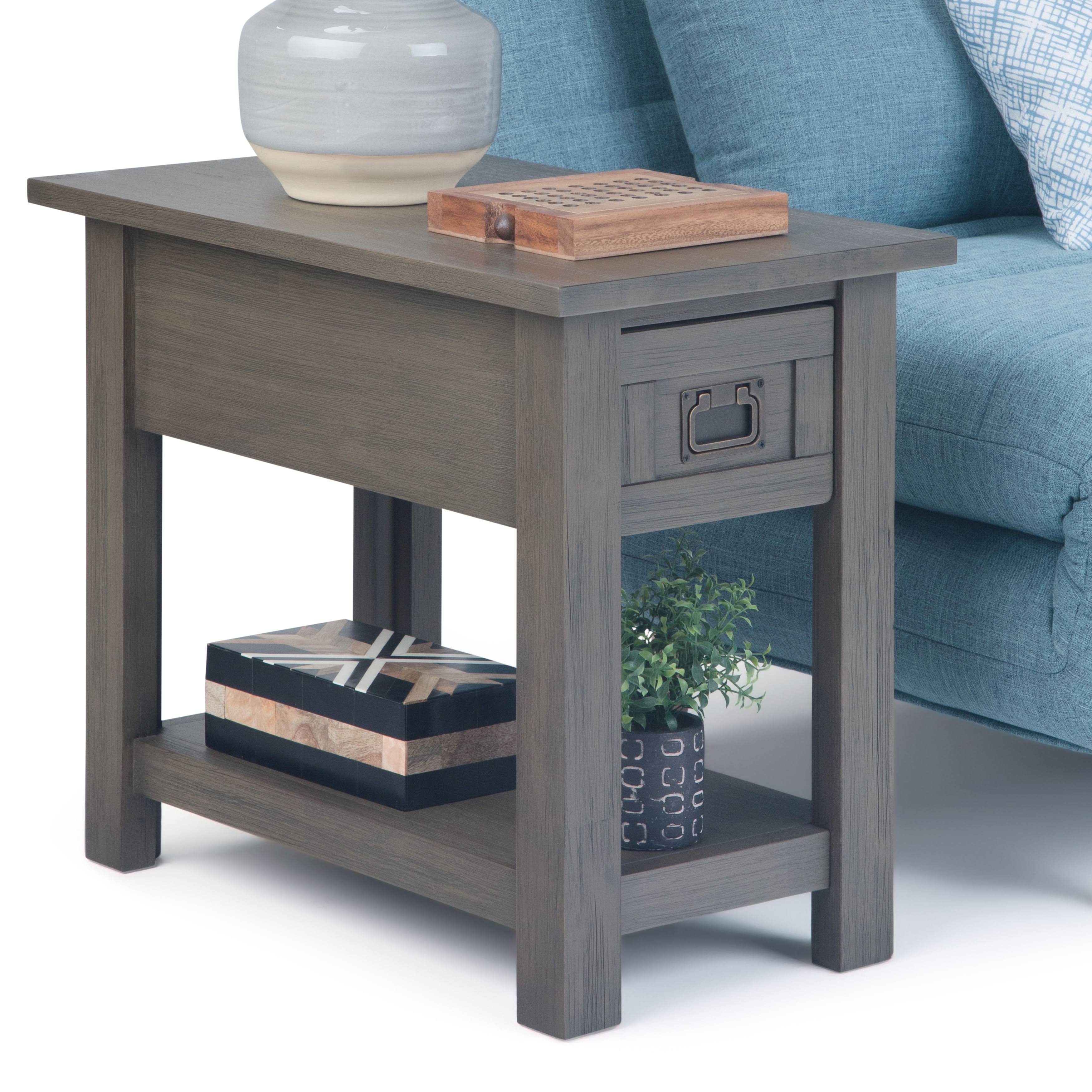 Solid Acacia Wood Narrow Side Table S1820