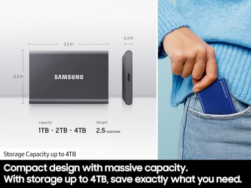 1TB Portable External Solid State Drive, Gray M74695