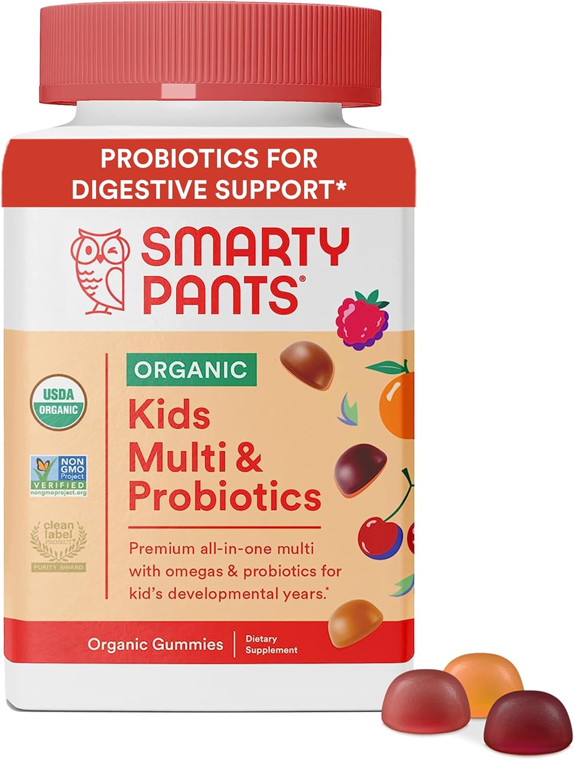 Organic Kids Multivitamin Gummies with Probiotics, Omega 3, Vitamin D3, C, B12 & Women's Multivitamin Gummies with Omega 3 Fish Oil, Methylfolate, CoQ10 X582665