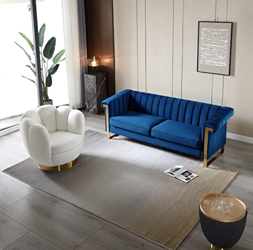 Blue Velvet 3 Seat Couch Sofa L73300