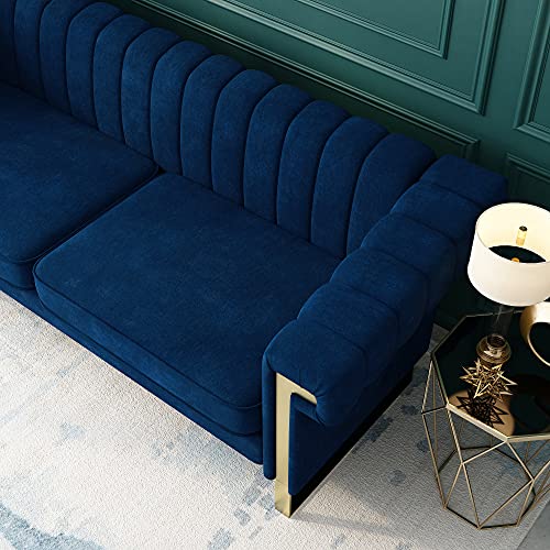 Blue Velvet 3 Seat Couch Sofa L73300