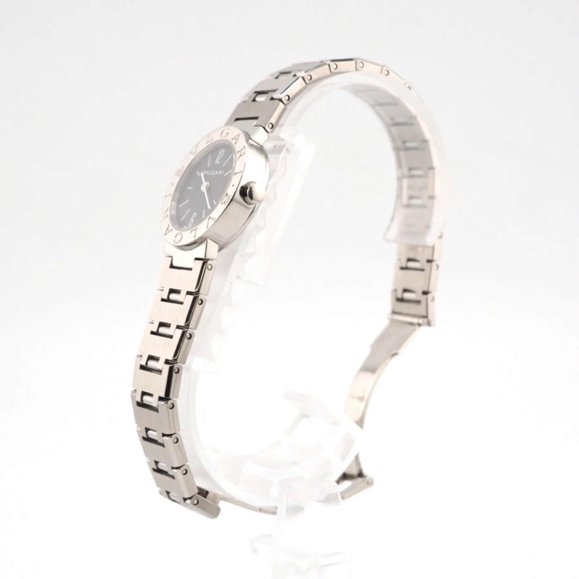 Pre-Owned Black Dial Silver Ladies Watch N60105