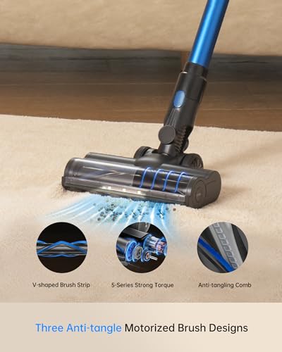 400W Lightweight Cordless Stick Vacuum with Detachable Battery (Blue) L53215
