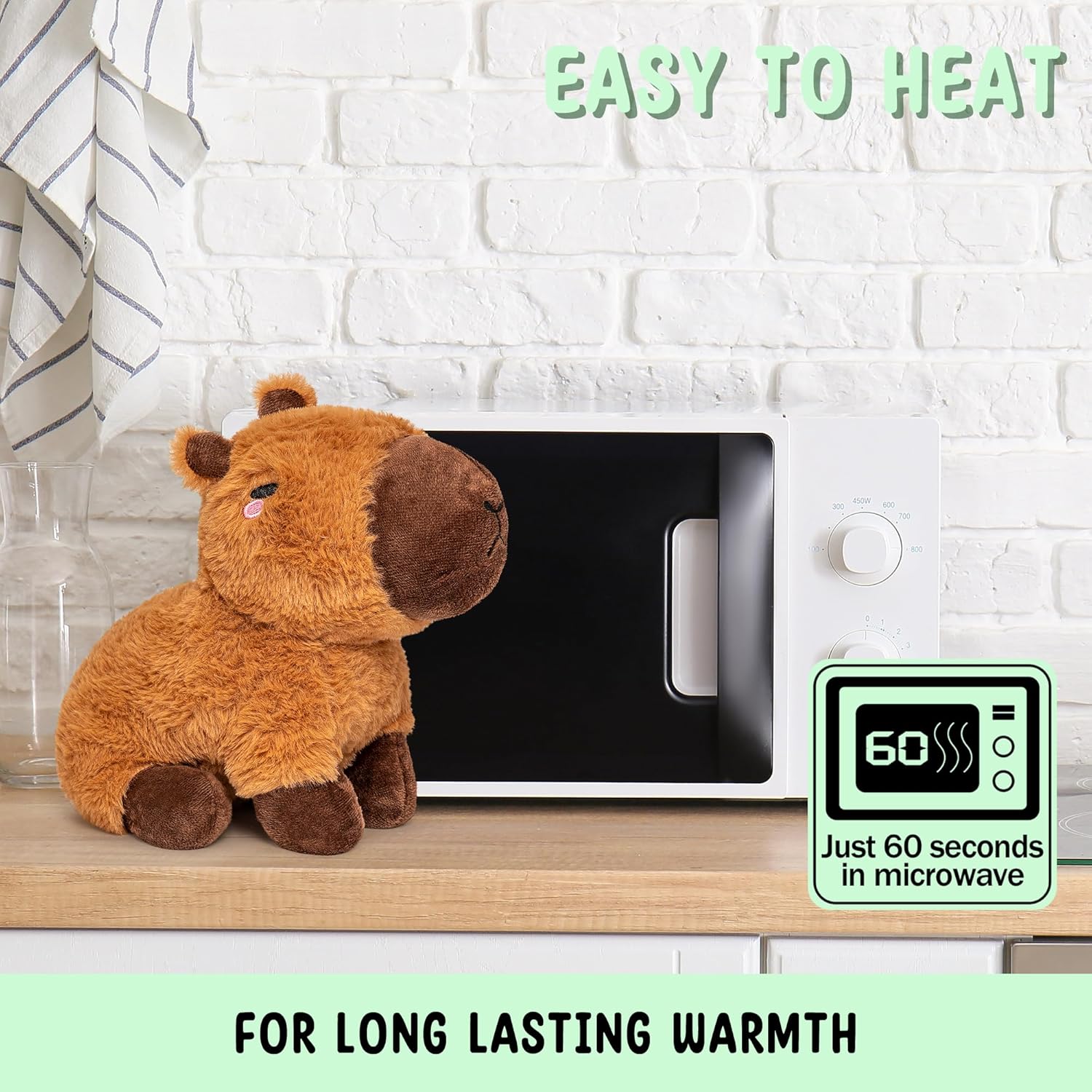 1.5 lbs Unscented Heating Pad Plush Stuffed Animal U62710