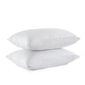 Set of 2 King Size Goose Feathers and Down White Pillows with Cotton Cover G9472
