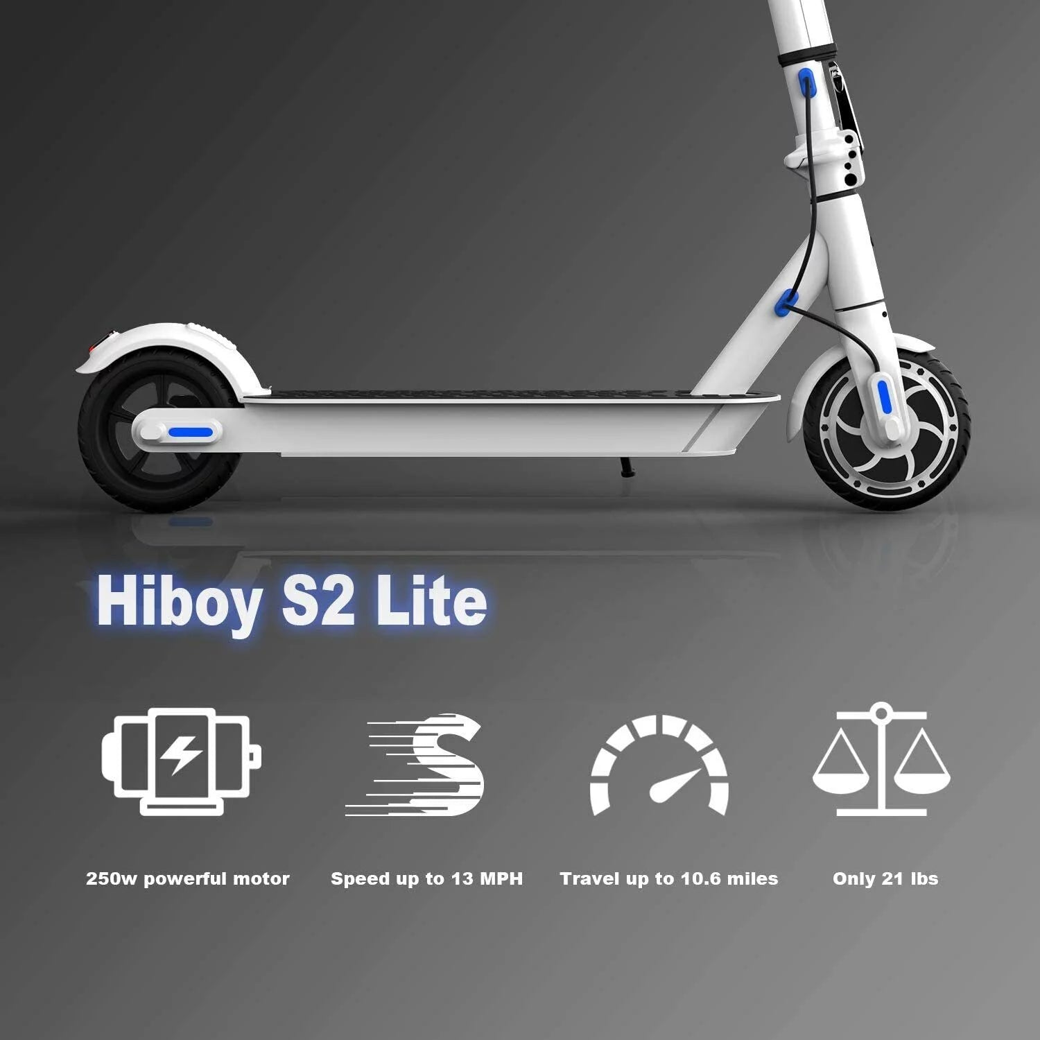 Black Electric Scooter 6.5 Solid Tires B1757