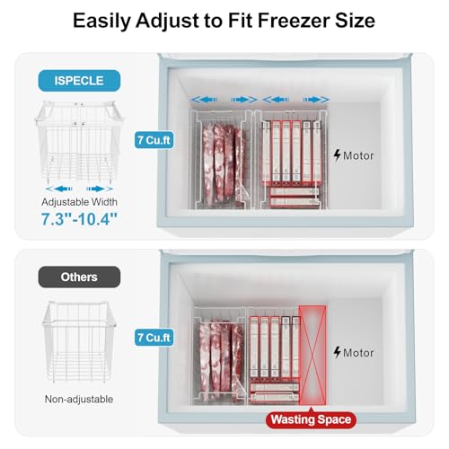 3 Pack Adjustable Black Freezer Organizer Bins T62813