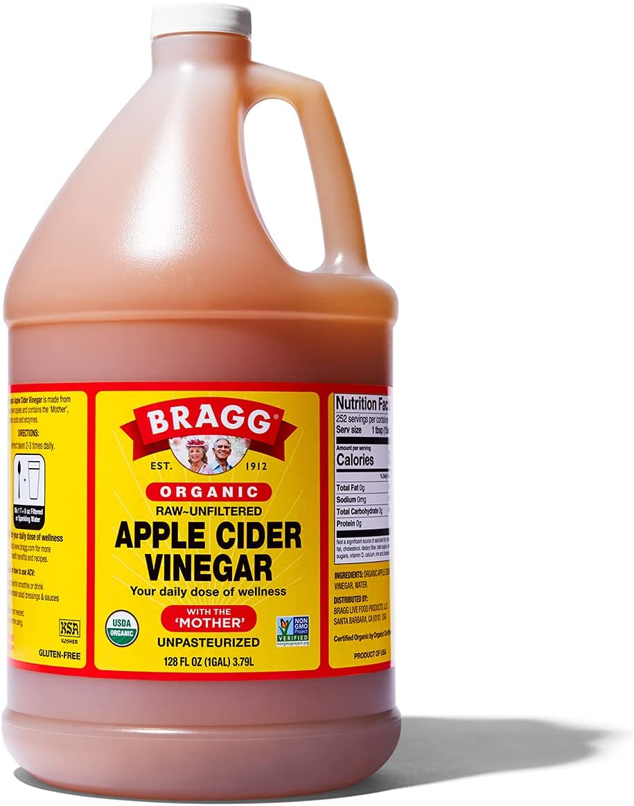 Organic Raw Unfiltered Apple Cider Vinegar 1 Gal (128oz) Liquid P922268