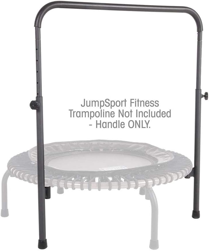 Black 39-Inch Fitness Rebounder Trampoline with Steel Handle Bar D261
