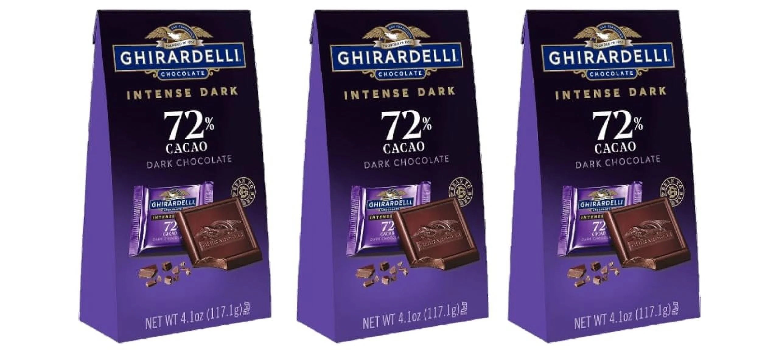 72% Cacao Dark Chocolate Squares (Pack Of 3) O867