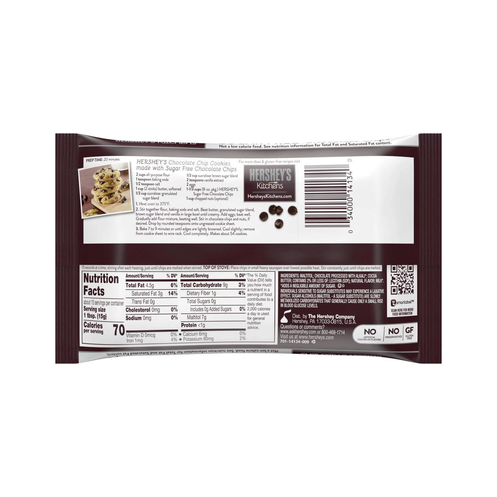 Sugar Free Chocolate Chips, 8 Ounces, 2 Pack C449868