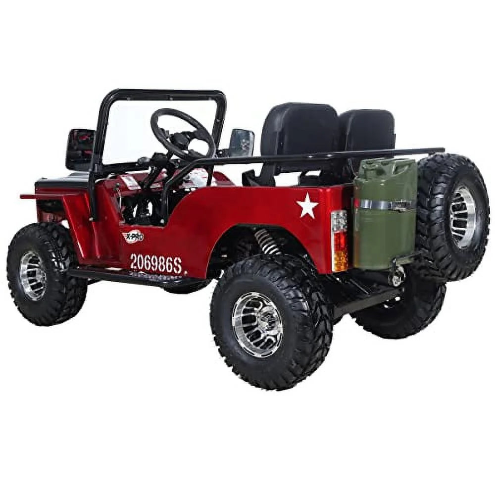 125cc Jeep Go Kart with 3-Speed Semi-Automatic Transmission and 18" Aluminum Rim Wheels M2422