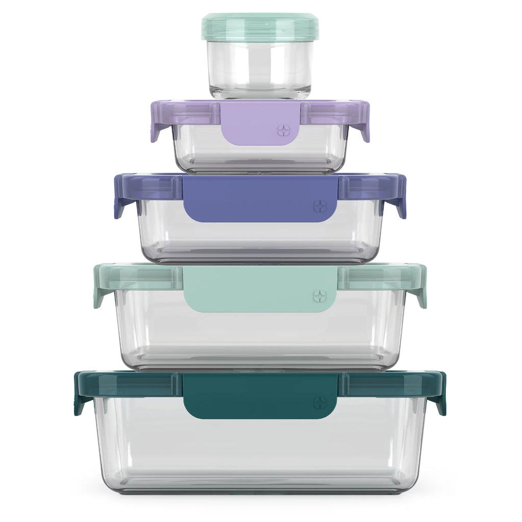 10 Piece Glass Food Storage Containers with Lids B12875