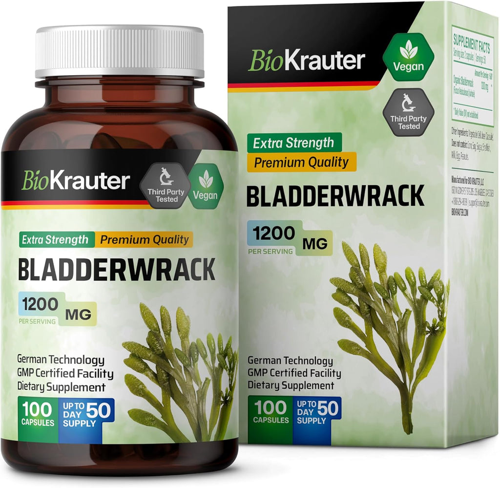 1200 mg Bladderwrack Capsules, 100 Veggie Capsules F8493
