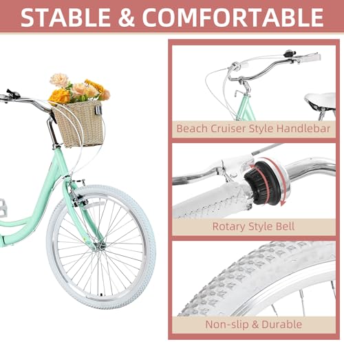 7 Speed 20/24/26 inch Three-Wheeled Bicycle with Basket W131