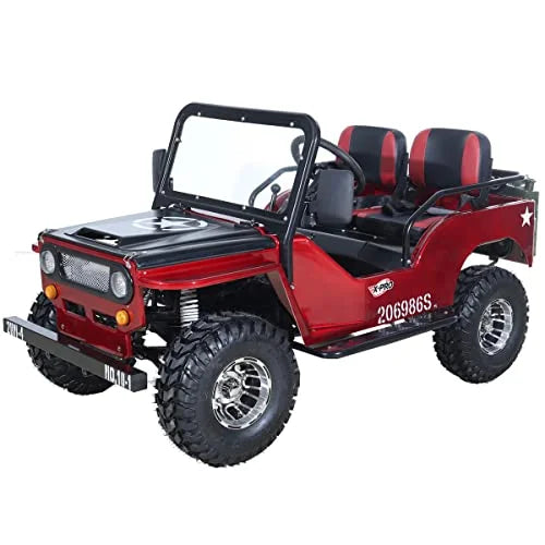 125cc Jeep Go Kart with 3-Speed Semi-Automatic Transmission and 18" Aluminum Rim Wheels M2422