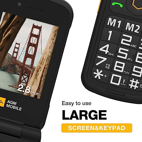 Rugged Basic Flip Phone, 4G Feature Cell Phone, Waterproof, Drop-Proof, Dual SIM K492048